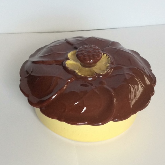 Valley Vista California 101 Dish With Lid Brown Yellow - Picture 1 of 7